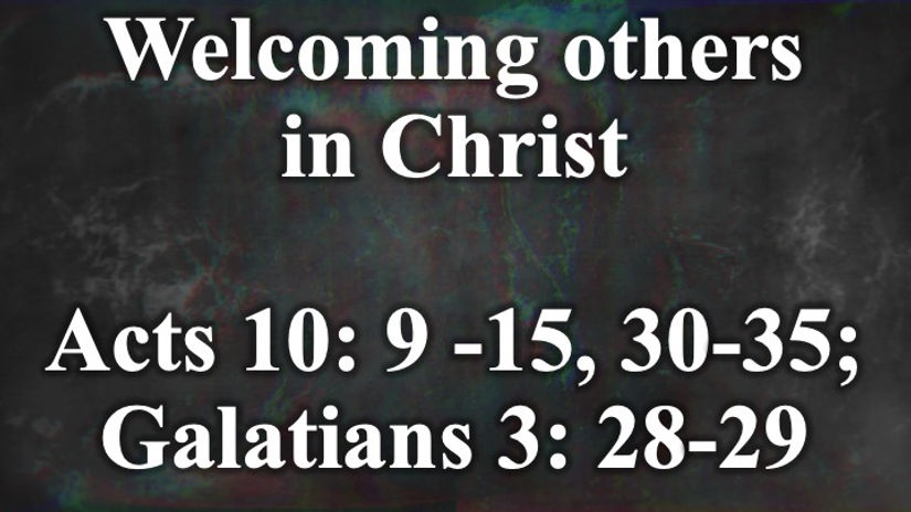 Welcoming others in Christ